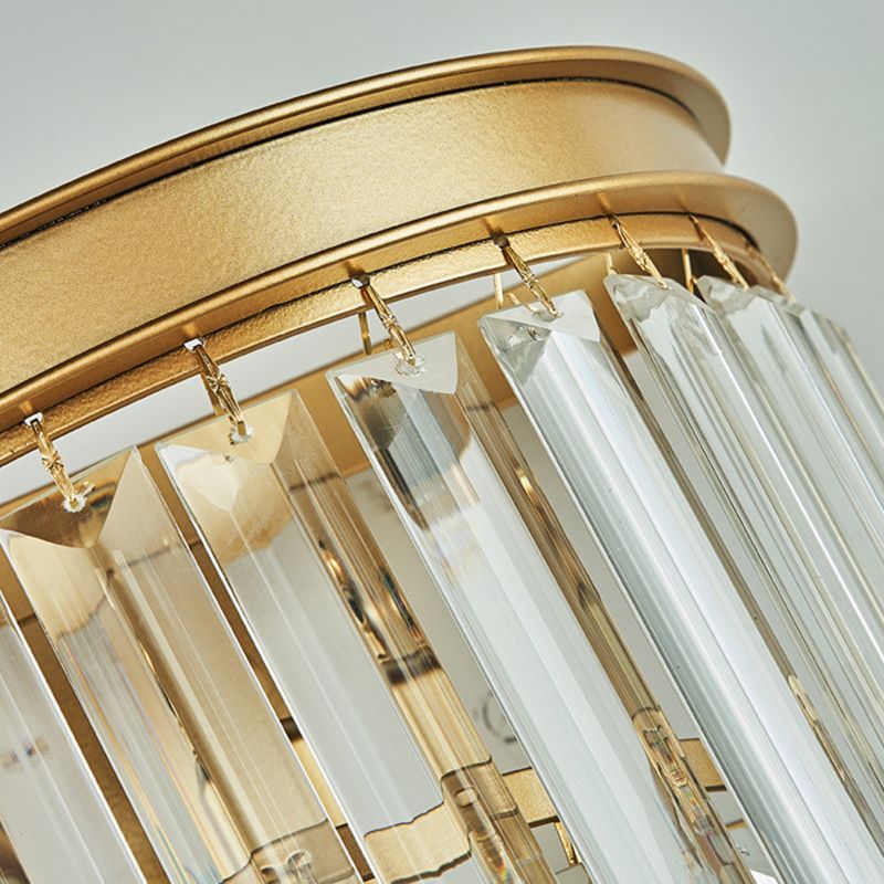Postmodern Style Crystal Wall Light Layered Wall Sconce for Living Room