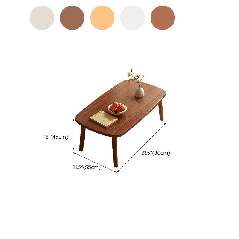 17"H Contemporary Side Table Solid Wooden Oak Accent Side Table