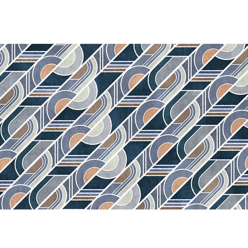 Zwart eigentijds tapijten Polyester grafisch vloerkleed niet-slip achterste tapijt voor woonkamer