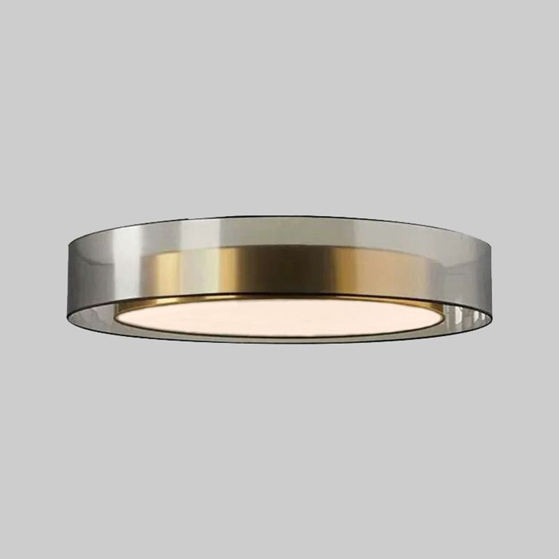 Cylinder Glass Flush Mount Modern Style Living Room Ceiling Light Fixture with Shape