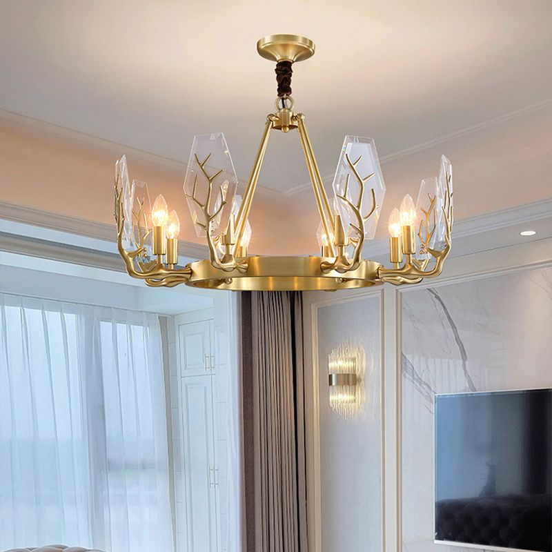 Deer Antler Metal Chandelier Light Fixture Vintage Living Room Chandelier Pendant Light