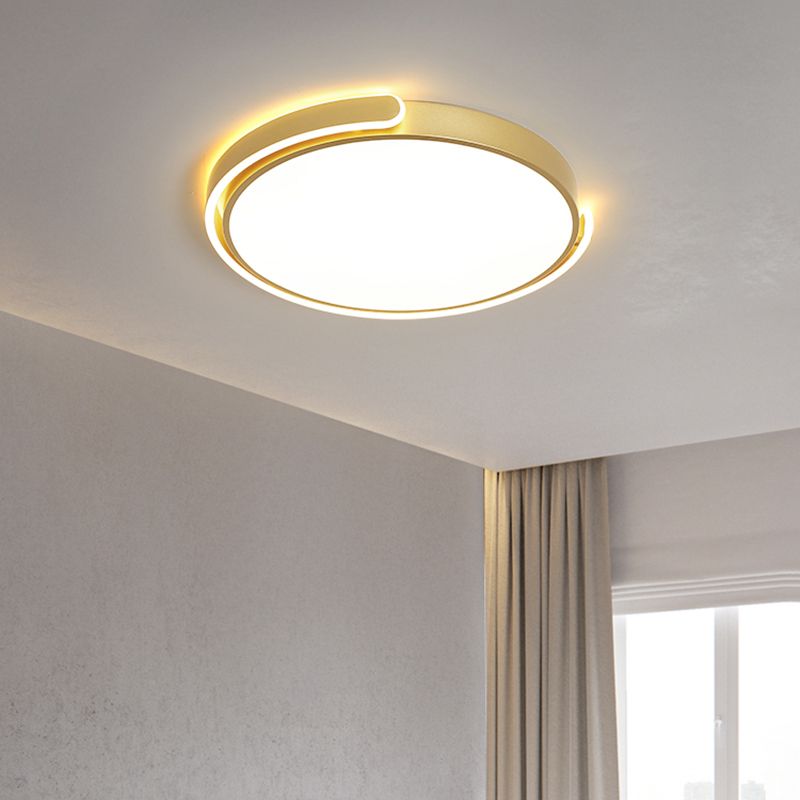 Nordic Ceiling Flush Light Round Flush Mount LED Light with Acrylic Shade for Bedroom
