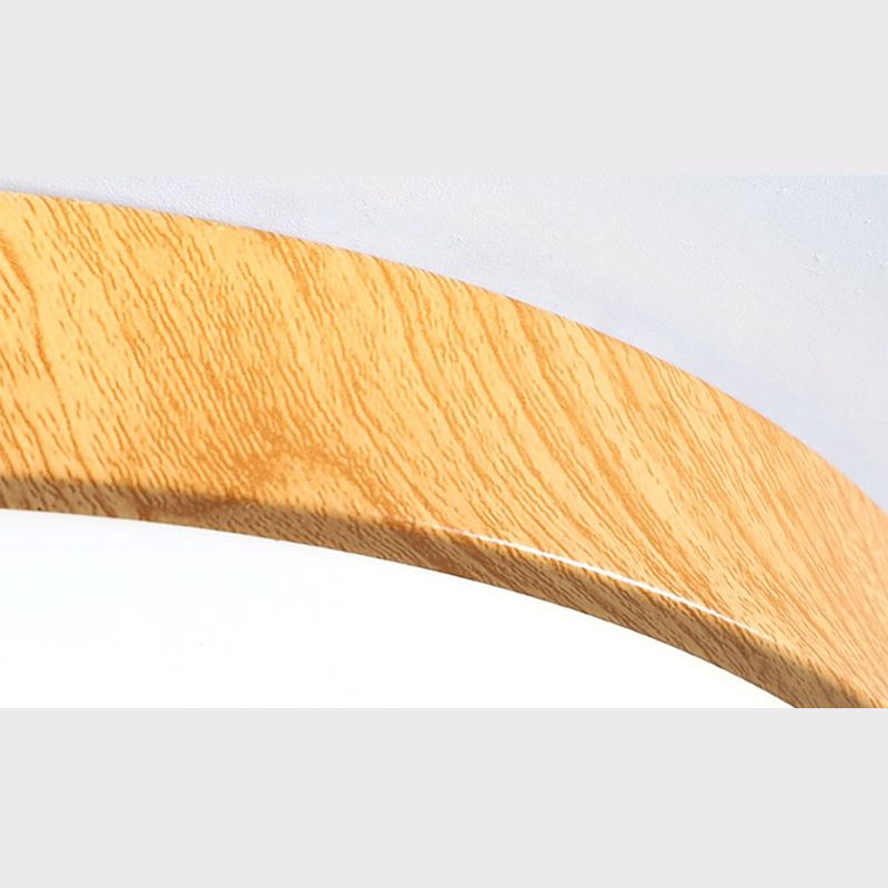 Lámpara empotrada de madera circular moderna con montaje empotrado