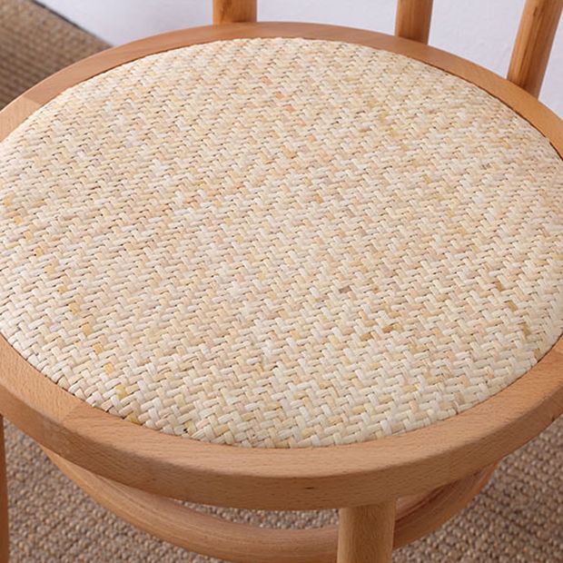 Silla tradicional de comedor de madera natural con respaldo Windsor de haya (juego de 2)
