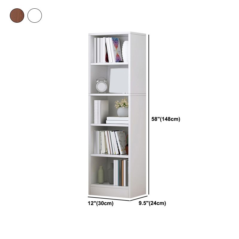 Modern Corner Wooden Shelf Bookcase Closed Back Book Shelf for Study Room