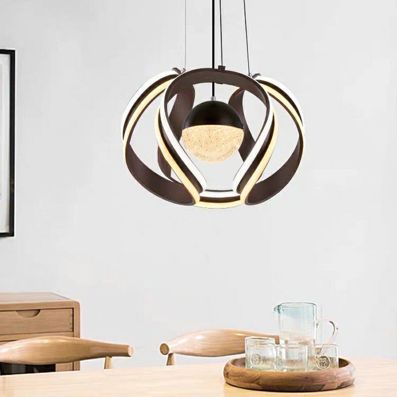 Twist Shaped Dining Room Suspension Lamp Acrylic Nordic LED Chandelier Pendant Light