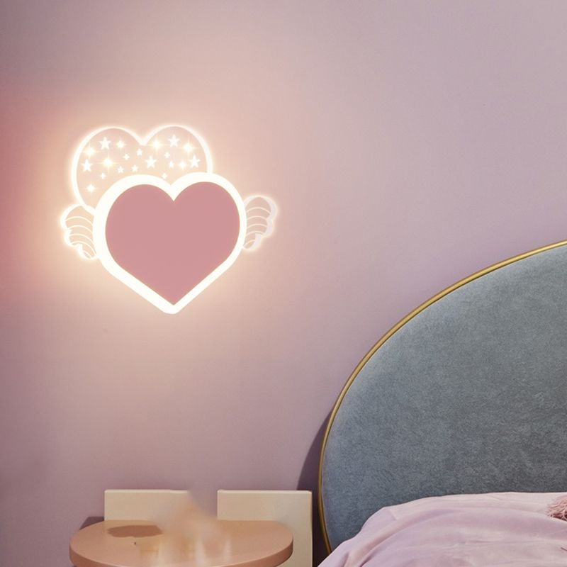 Metal Geometric Shape Wall Light Lovely Colorful LED Wall Sconce for Kid's Room