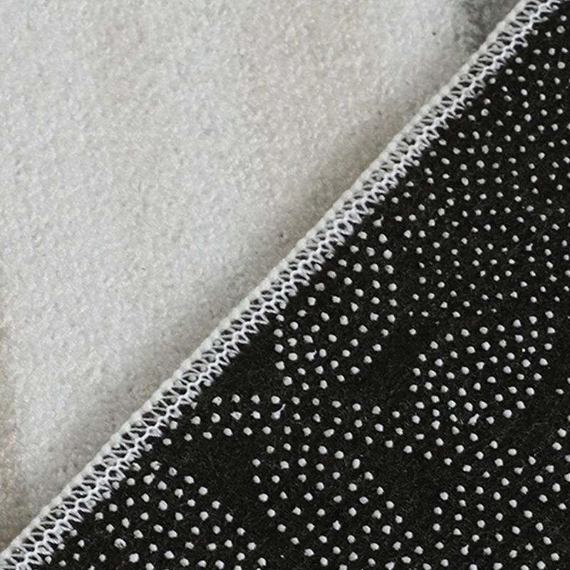 Gray Modern Rug Polyester Abstract Line Rug Non-Slip Backing Rug for Living Room