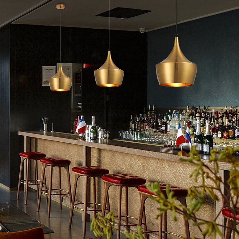 Cafe 1 Head Metal Hanging Light Postmodern Style Style Light Restaurant Hanging Light