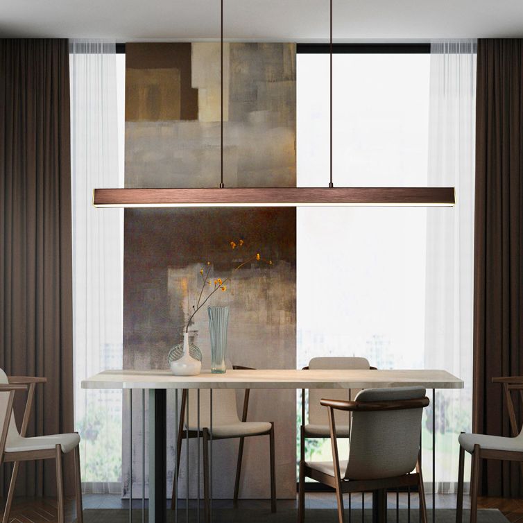 Rectangle Island Chandelier Lights Contemporary Acrylic Chandelier Lighting Fixtures for Dining Table