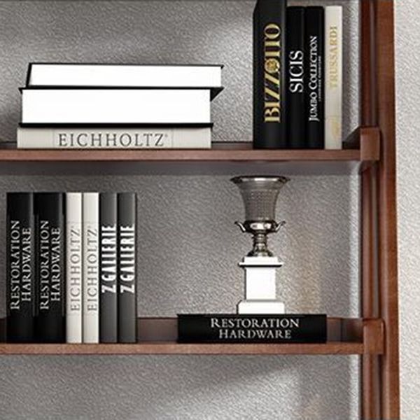 Scandinavian Open Back Standard Bookshelf Wooden Bookcase for Study Room