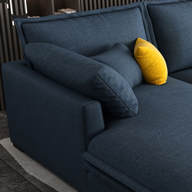 Pillowed Back Cushions Sectionals with Square Arm,127.95" L for Living Room