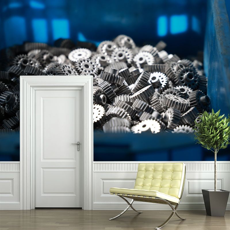 Mildew Resistant Industrial Metal Mural Wallpaper Decorative Wall Art for Decoration