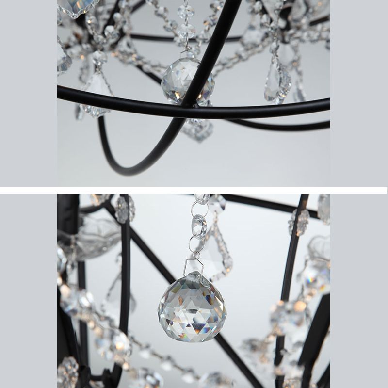 Lámpara de lámpara esférica moderna lámpara colgante metal 8 luces 8 luces techo luminoso accesorio