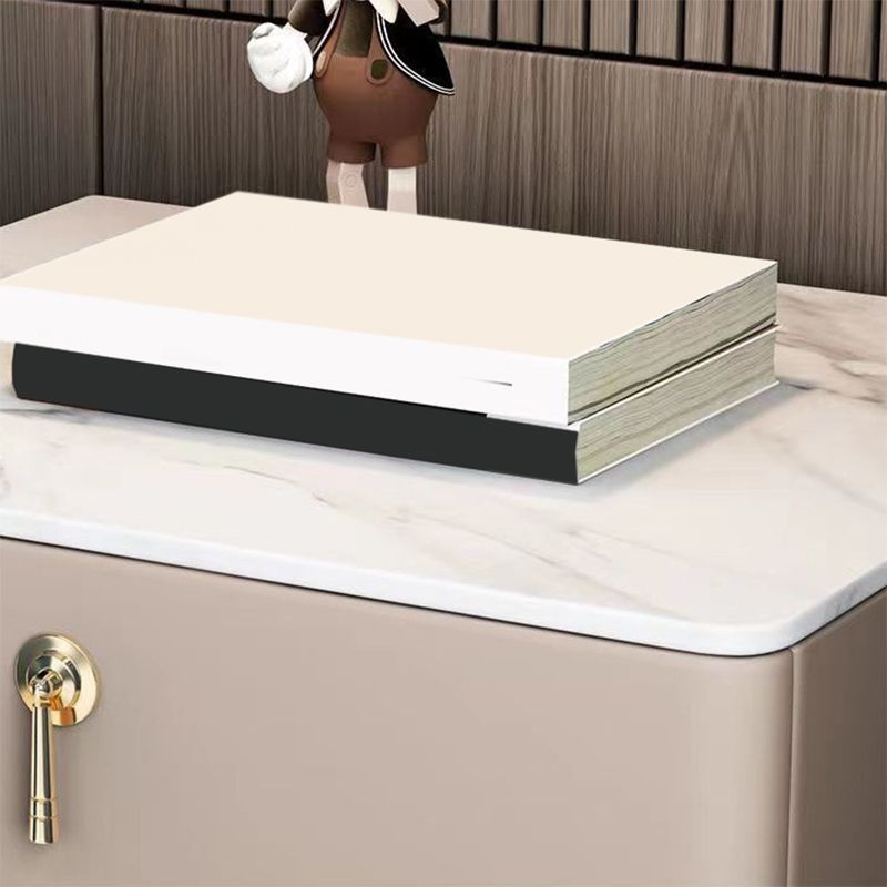 2 - Drawers Glam Bedside Cabinet Antique Finish Accent Table Nightstand