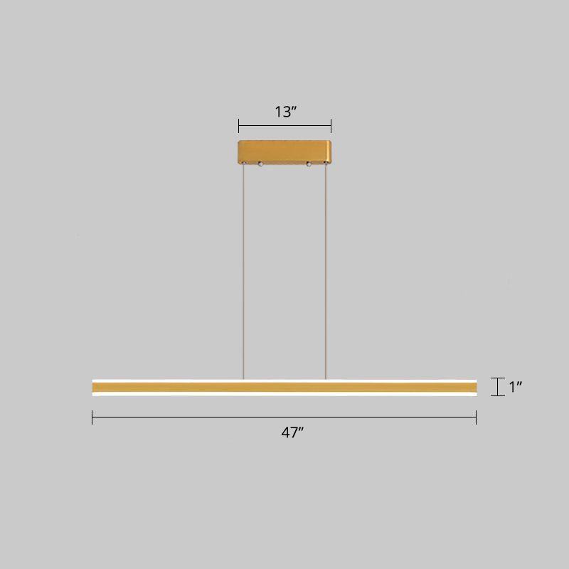 Triangular Pole Shaped Island Light Simple Aluminum LED Hanging Lamp for Restaurant