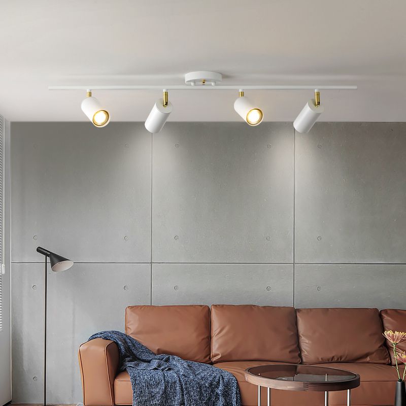 Metal Half Cylinder Flush Ceiling Light Modern Multi-Lights Flush Ceiling Light Fixtures