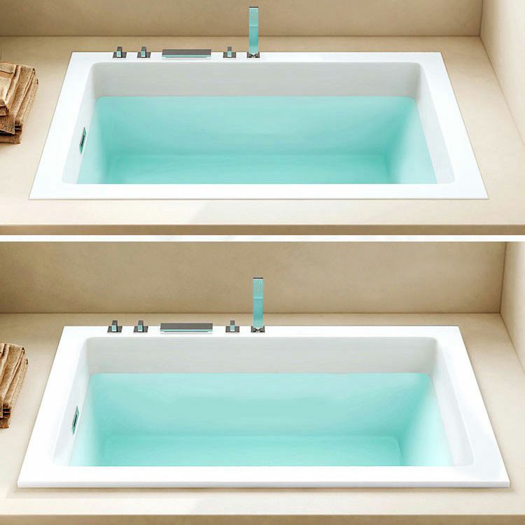 Modern Drop-in Acrylic Bathtub Rectangle Soaking/Whirlpool Bathtub