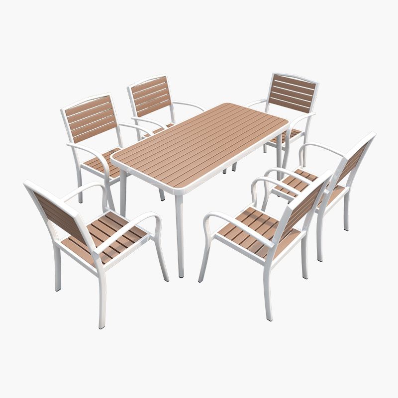 Modern Style Rectangle Table Set 1/2/5/7 Pieces Dining Set for Home
