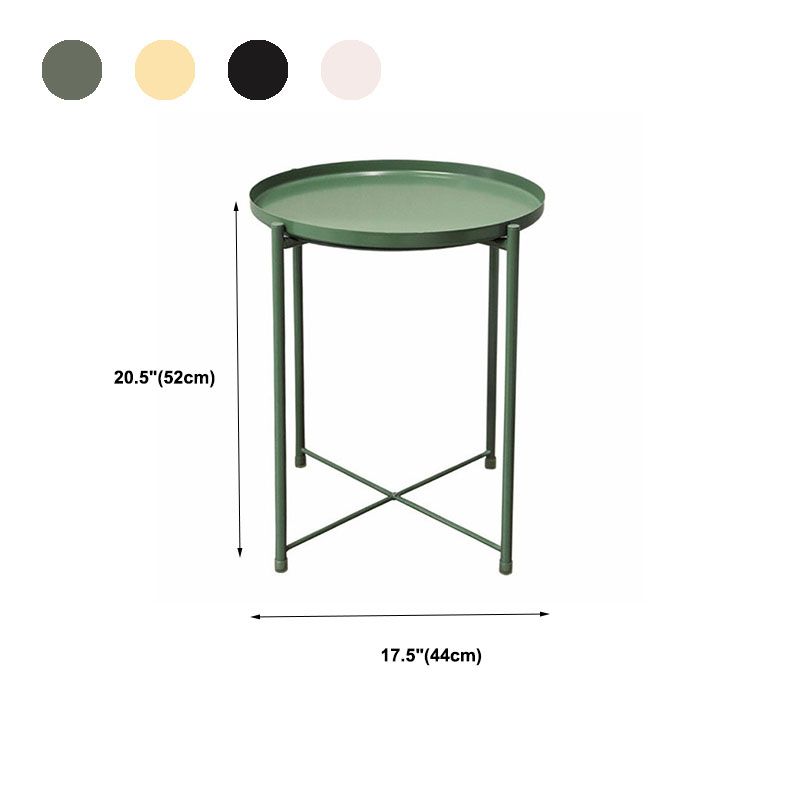 Medieval Modern Style Round Metal Table 4 Legs Base Side Table