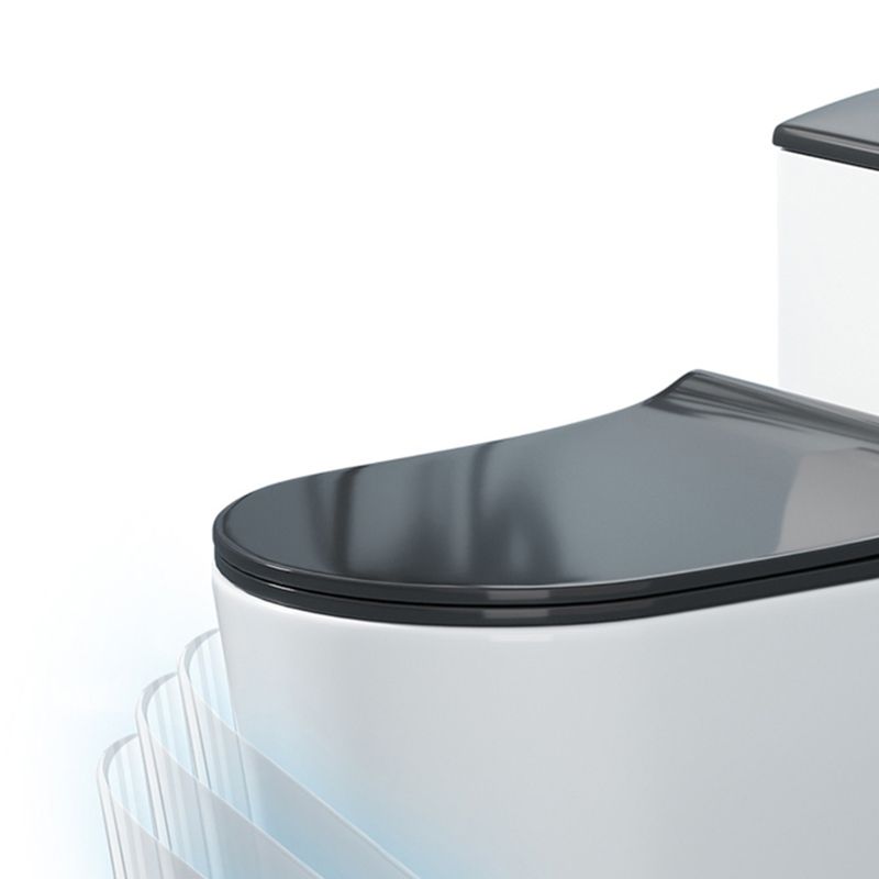 Contemporary Ceramic Toilet Bowl Floor Mounted Urine Toilet with Seat for Washroom