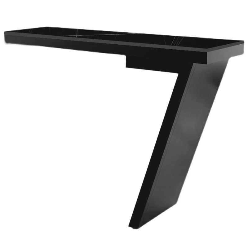 Contemporary Style Bar Table Rectangle Stone Bistro Bar Desk