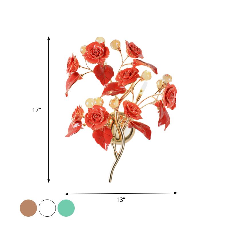 Pondémie de fleur en cristal en face