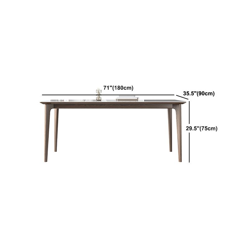 Contemporary Stone Rectangle Table Set 1/2/4/5/7 Pieces Dining Set