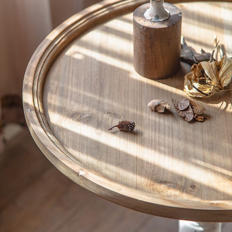 19" Wide French Country Side Table Round Accent Side Table for Bedroom
