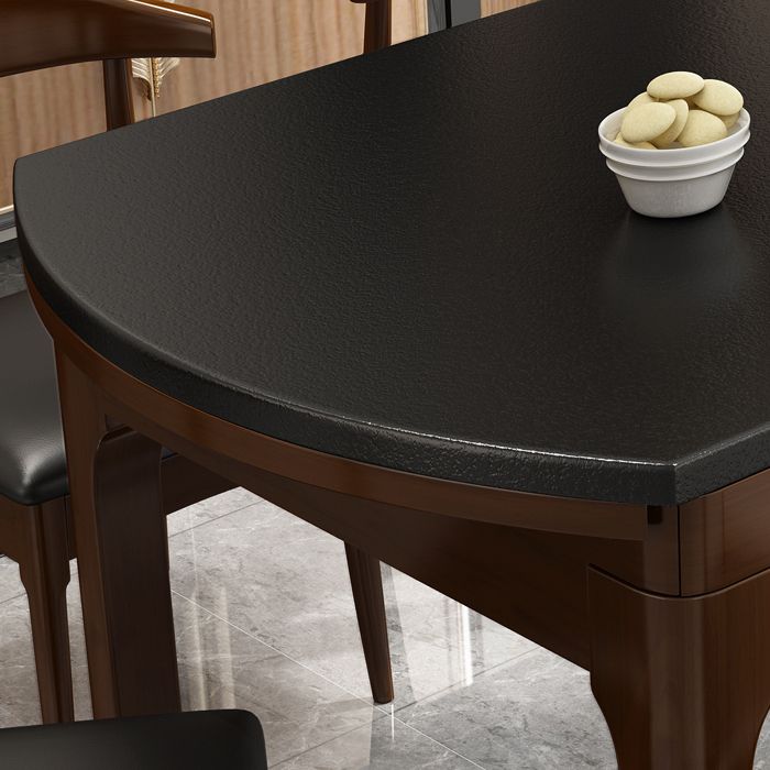 Contemporary Kitchen Dinner Table Solid Wood Extendable 4 Legs Dining Table
