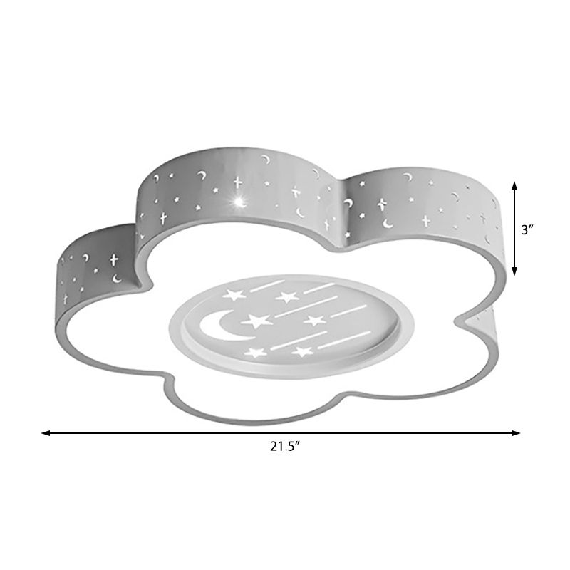 Sous-teinte LED basse LED Ceiling Mount Light avec Moon and Star Cartoon Metal Ceiling Fixture for Kid