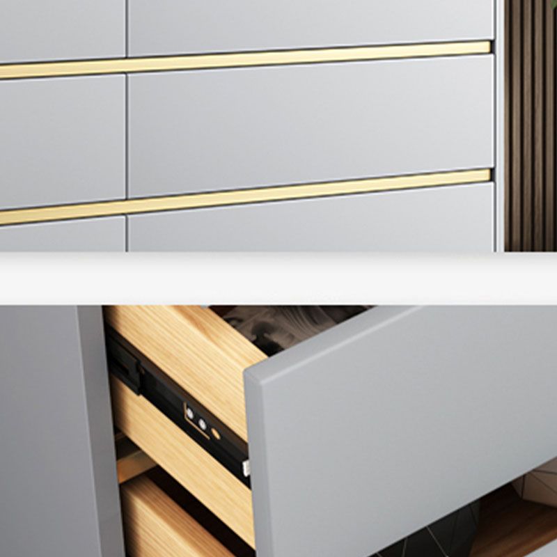 Glam Vertical Stone Storage Chest Bedroom Chest with 8 Drawers