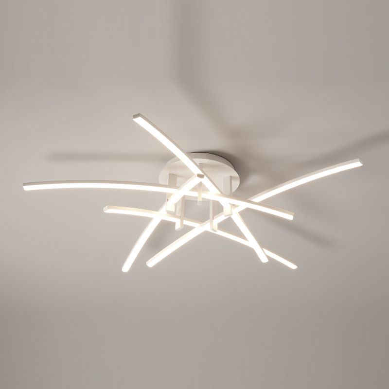 Style moderne linéaire plafonnier métal métal plafond multi-tête plafond pour restaurant