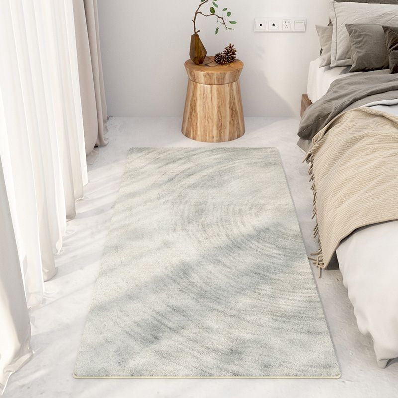 Light Grey Modern Carpet Polyester Color Block Carpt Non-Slip Backing Carpet for Living Room