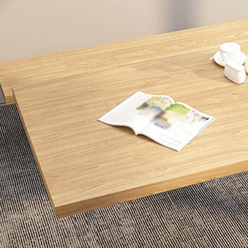 Minimalism Solid Wood Table for Restaurant Rectangle Table with Acrylic Base