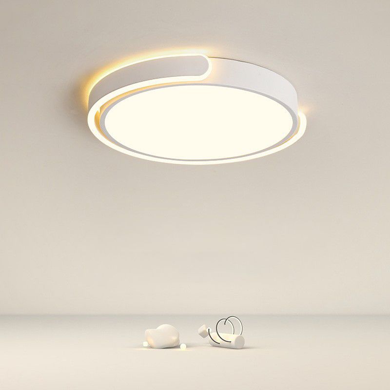 Moderne plafondmontagelamp met ronde acrylkap voor woonkamer