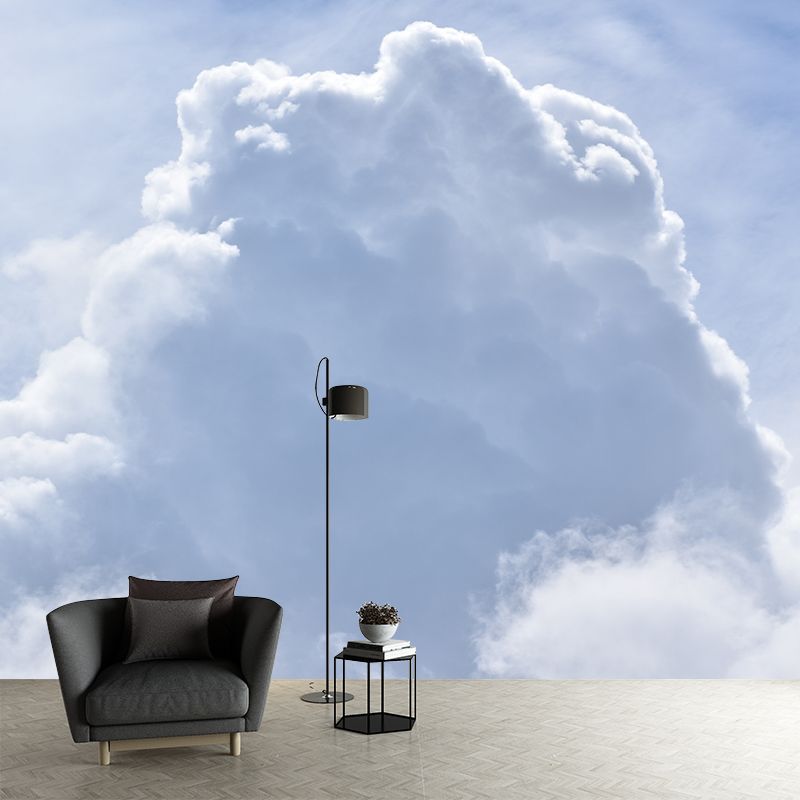 Sky with White Cloud Wall Murals for Living Room Gust Room, Water Resistant