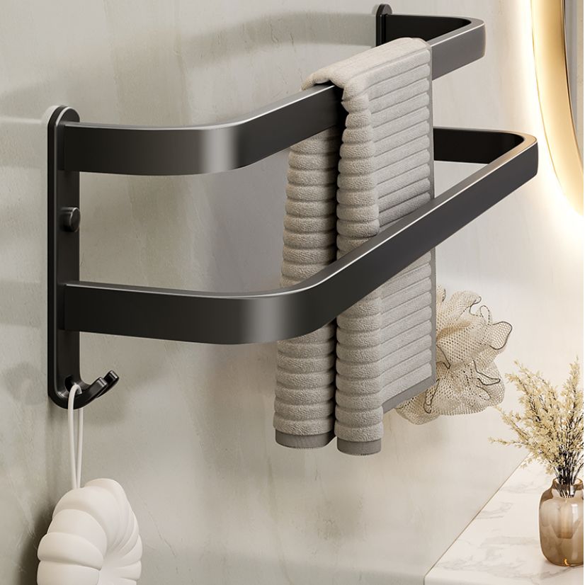 Modern Bathroom Accessory Kit Black Bath Shelf Bath Hardware Set