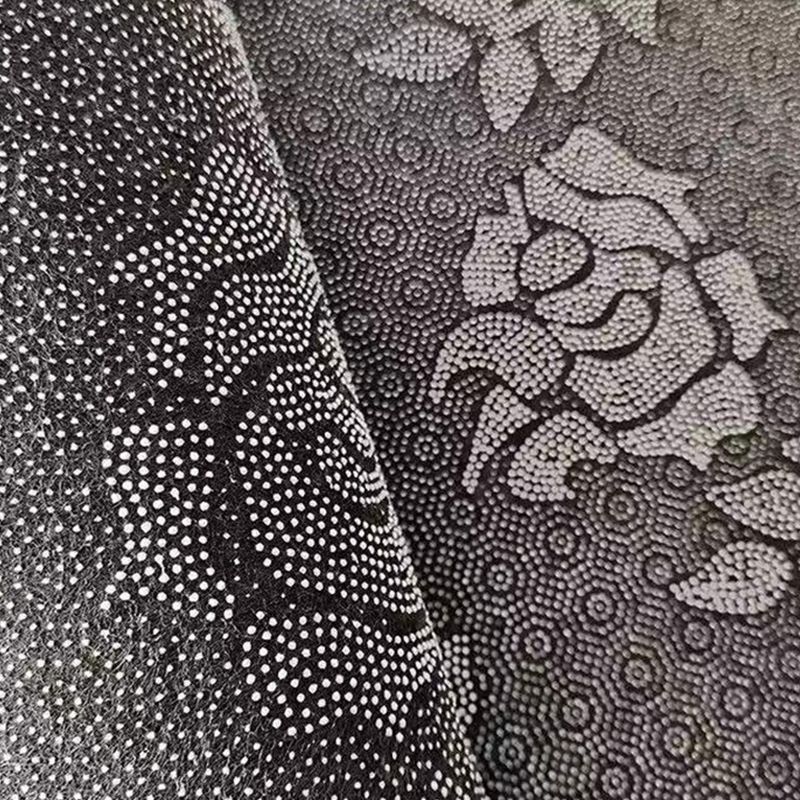 Red Modern Area Rug Polyester Ring Rug Non-Slip Backing Rug for Living Room