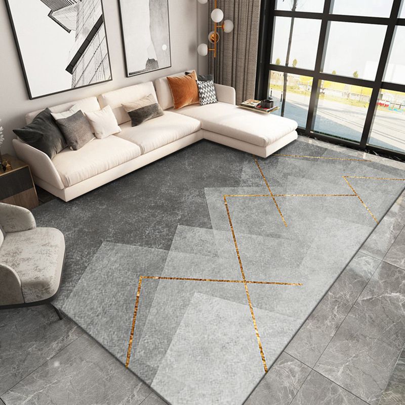 Contemporary Rug Abstract Pattern Creative Area Rug Polyester Anti-Slip Rug for Home Decor