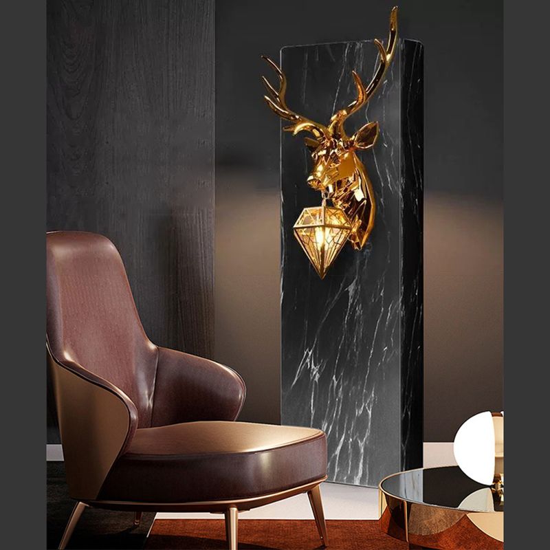 Lampes murales en métal mural mural contemporain à 1 lumière pour le salon