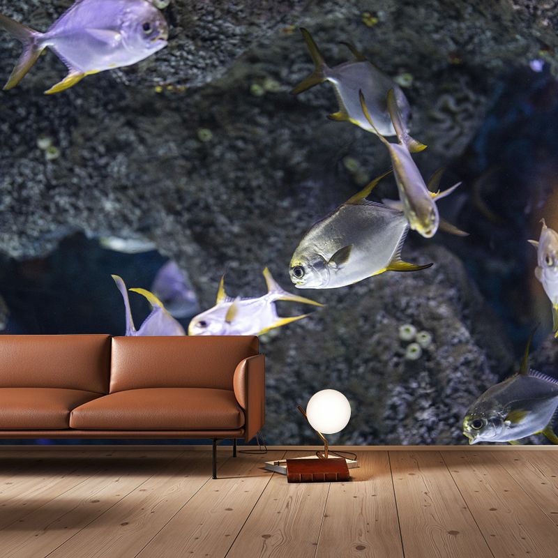 Seabed Mural Wallpaper Tropical Beach Mildew Resistant for Living Room