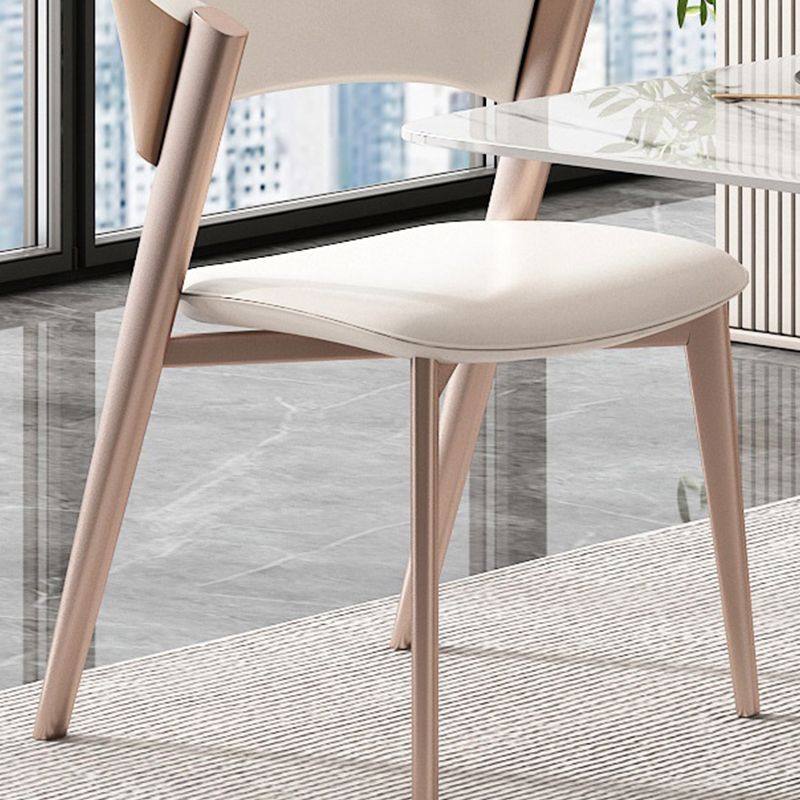 Modern Side Chair Metal Open Back Dining Room Chair for Brasserie