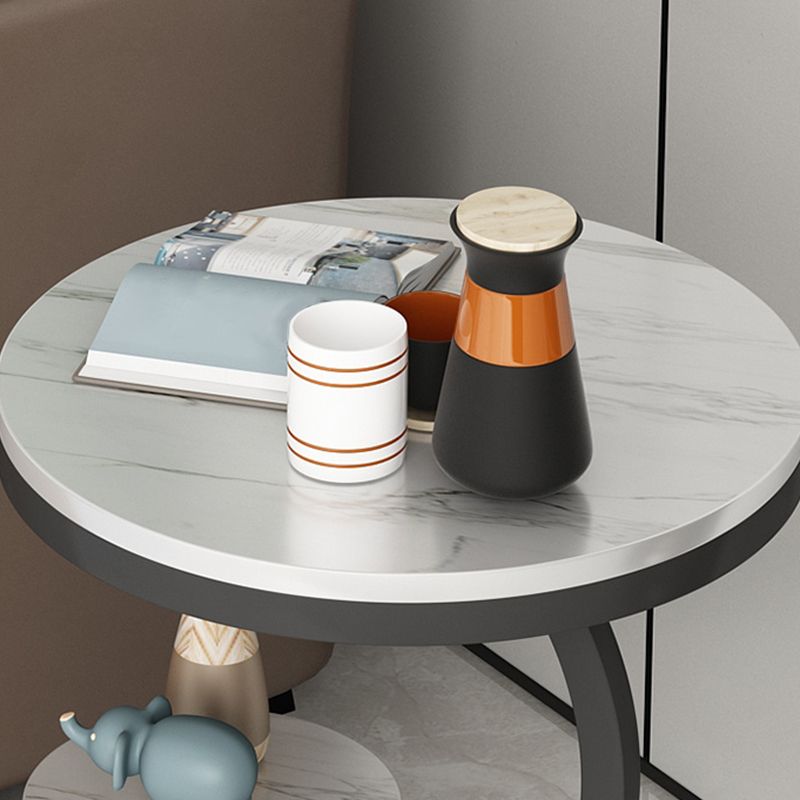 23.6" Tall Modern Style Sofa Side Accent Table Metal Abstract End Table