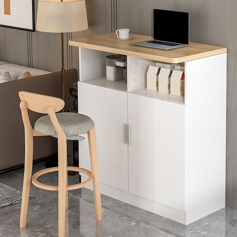 Modern Style Bar Dining Table Rectangle Wood Bar Table for Kitchen