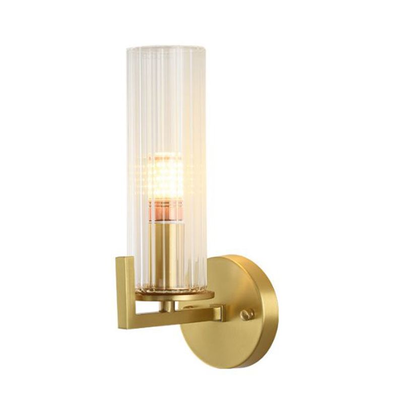 Glass Cylinder Wall Lights Modern 1-Light Wall Light Fixture