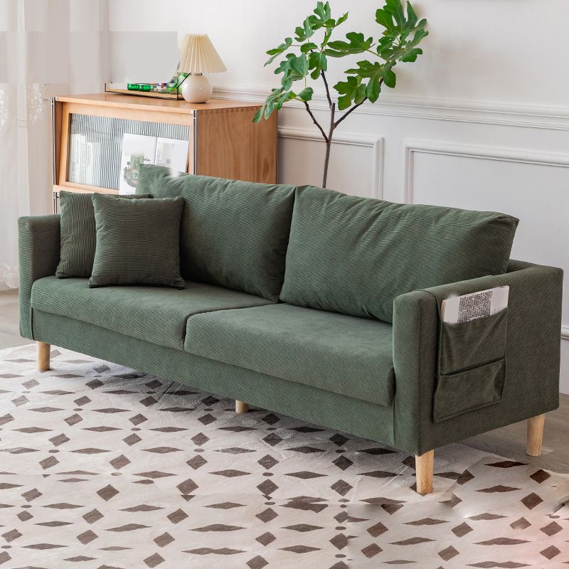 25" Wide Contemporary Sofa Fabric Square Arm Standard Seating with Storage