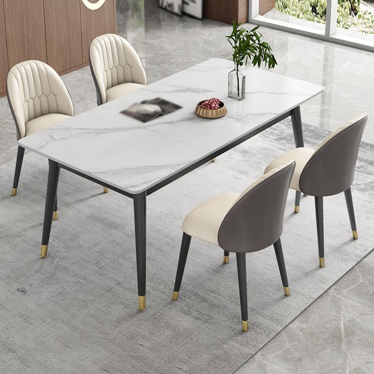 Glam Style 1/2/3/5/7 Pieces Dining Set Sintered Stone Dining Table Set for Home Use