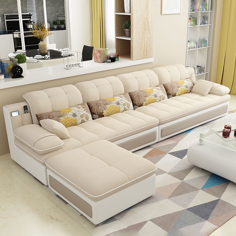 129.92" W √ó 62.99" D √ó 33.46" H Removable Cushions Pillow Top Arm Sofa and Sectional