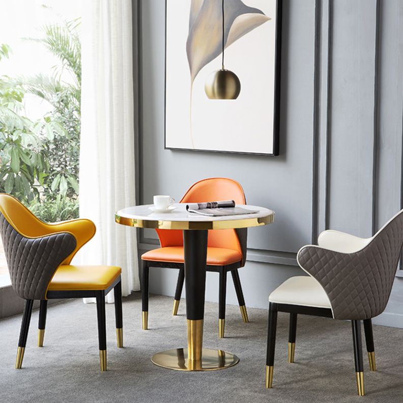 Glam Style Sintered Stone Dining Set 1/2/3/4/5 Pieces Dining Set for Dining Areas